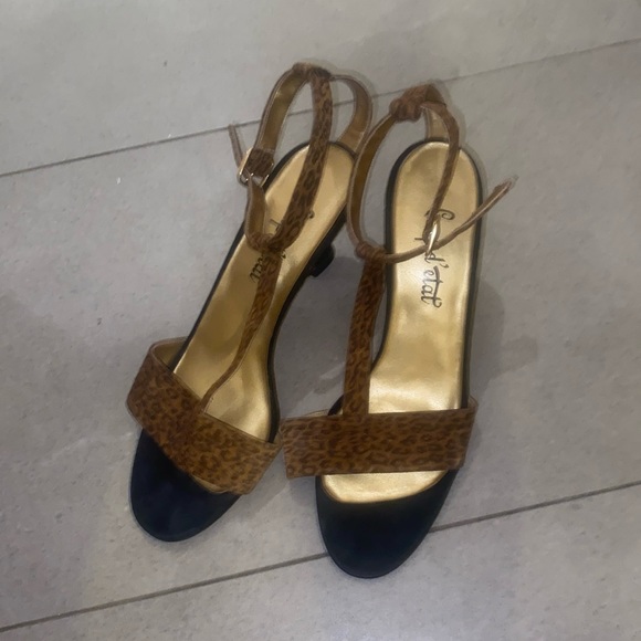 Coup d’Etat Vintage Cheetah Kitten Heels - Picture 1 of 5
